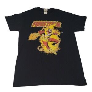 DC Comics Firestorm Graphic T Shirt Size Small Black Comic Character